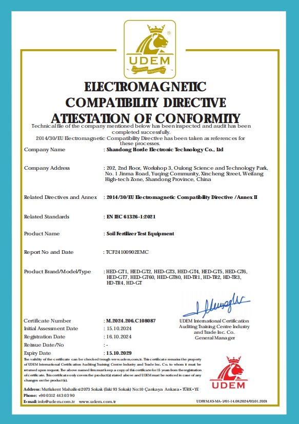 CE Certification-Soil Test Equipment