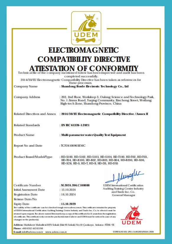 CE Certification-Water Quality Testing Equipment